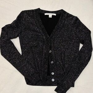 DVF BLACK SHIMMERING CARDIGAN